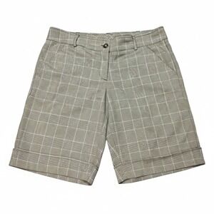 Lots of Love by Speechless Plaid Bermuda Shorts Size 7 Brown Tan Career Dressy